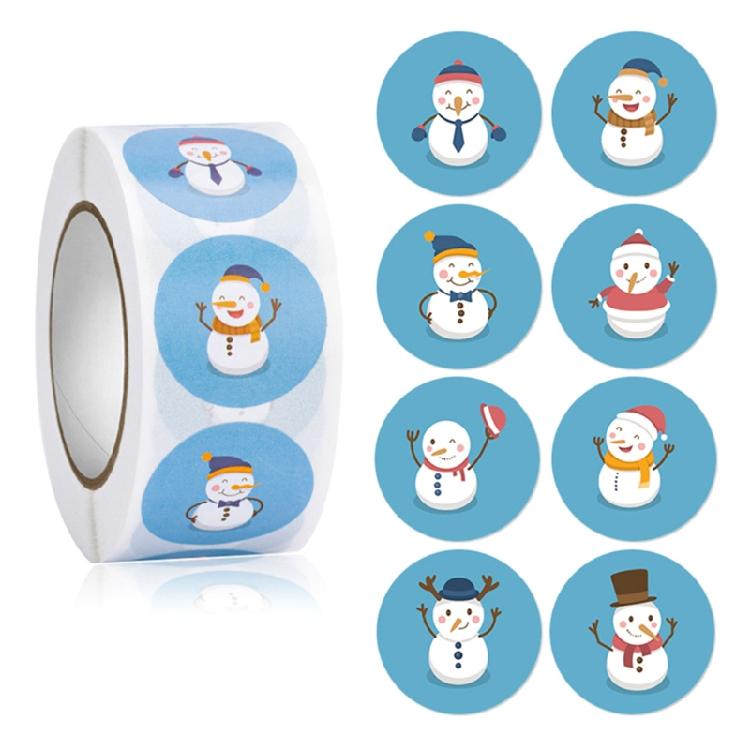 500x/Set Christmas Label Stickers DIY Santa Snowman Elk Adhesive Sealing Sticker