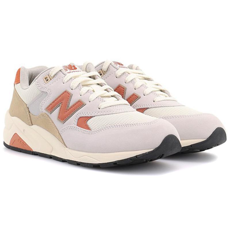 New Balance NB 580 Durable Breathable Low-Top Casual Running Shoes Unisex Light Gray Sneakers CMT580CS(D width))