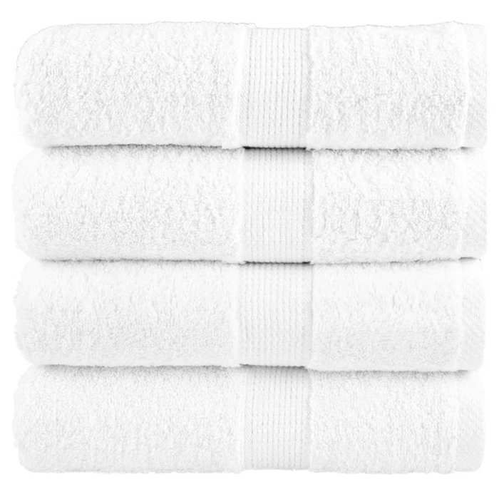 VidaXL Premium Washcloths SOLUND 4 Pieces White 30 X 30 Cm 600 G/m² 137117