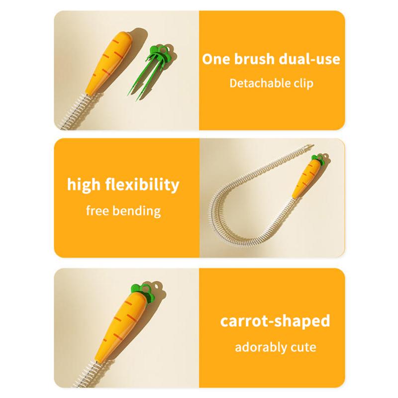 Kitchen Sink Cleaning Tools Wall-Mounted Garbage Clip Tweezers Pipe Hair Cleaning Tool Cute Radish Bathroom Sink Hair Clips