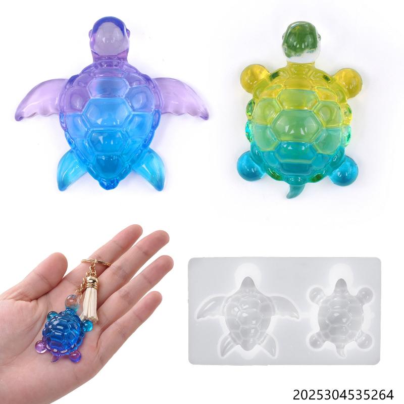 

Брелок с морской черепахой Сделай сам Силиконовая форма на океанскую тематику Ручная работа Форма для эпоксидной смолы 1