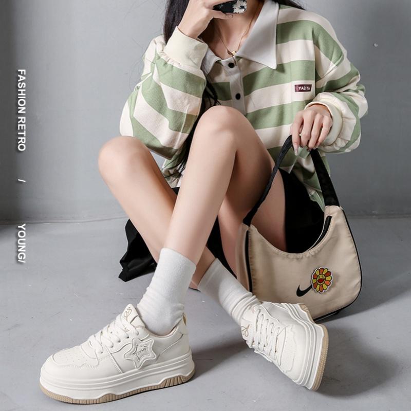 Белые туфли на толстой подошве — фото 8