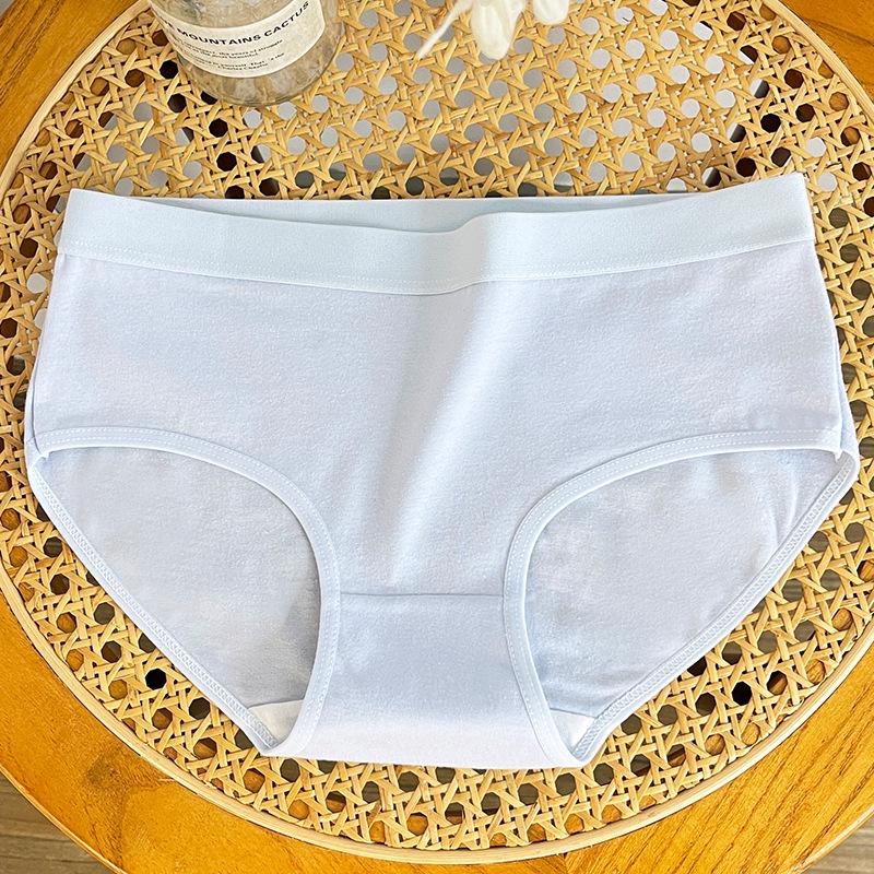 

Women s Mid-Waist Pure Cotton Antibacterial Sports Briefs, Butt-Lifting, Solid Color, for Junior High Girls M (75-95 jin)