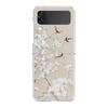 Flower Phone Case For Samsung Galaxy Z Flip 3 4 5 Hard Folding Clear PC Bumper For Samsung Z Flip3 Transparent Back Cover