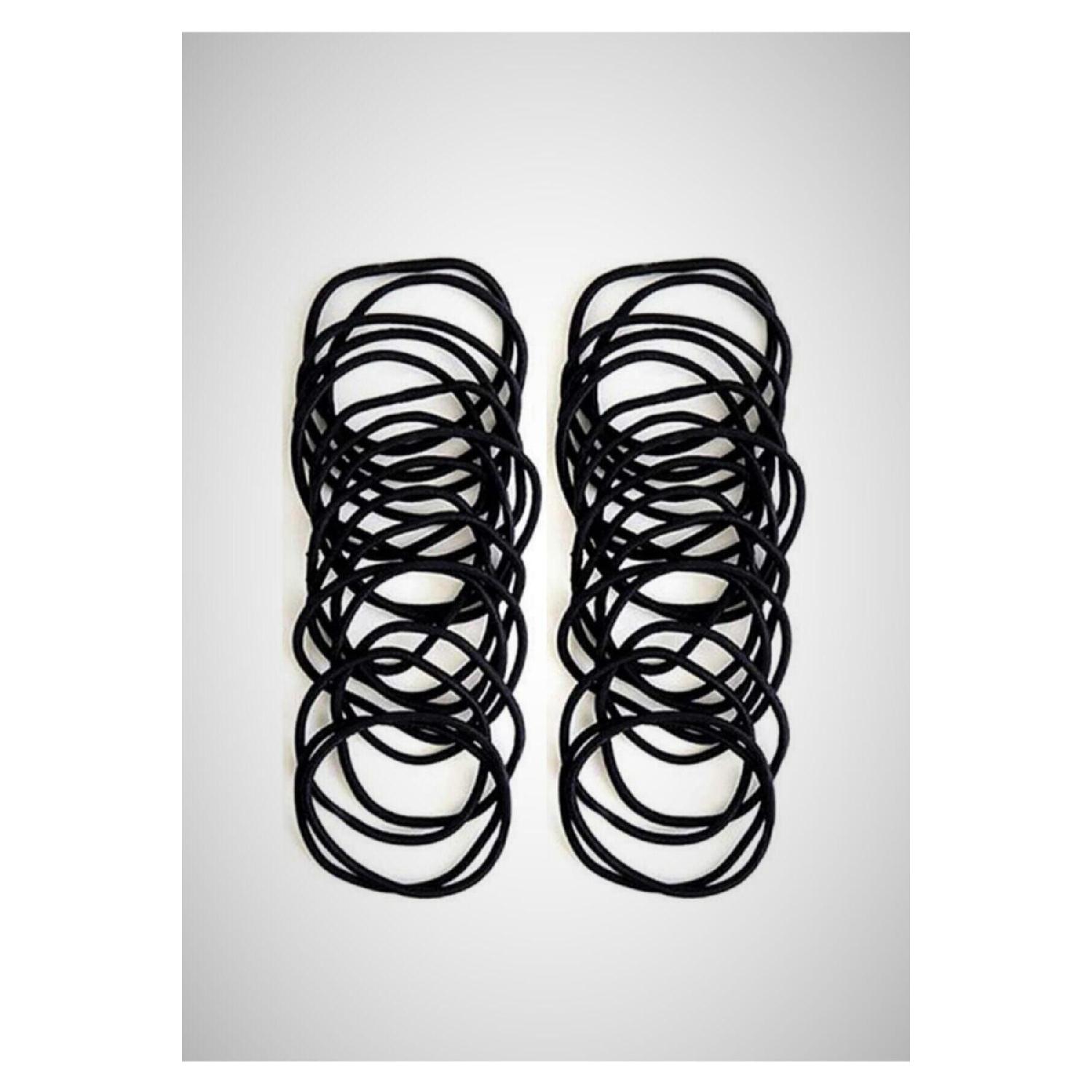 

Набір із 12 чорних тонких еластичних пряжок чорний