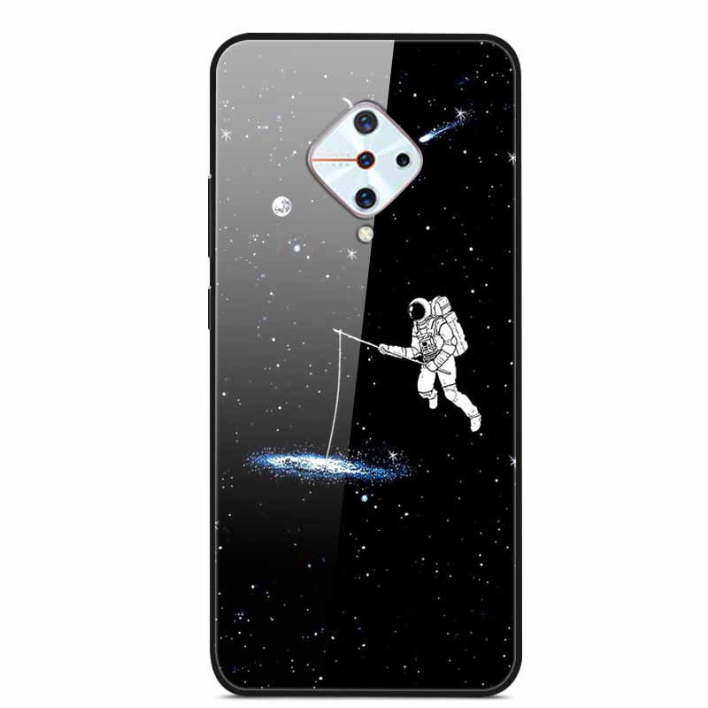 Tempered Glass Case For Vivo V17 Case Russia Glass Back Cover Soft Bumper For Vivo V17 Phone Cases V 17 Funda Y9s S1 Pro Coque