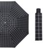 Black Plaid Three-Fold UV Sun Rain Umbrella