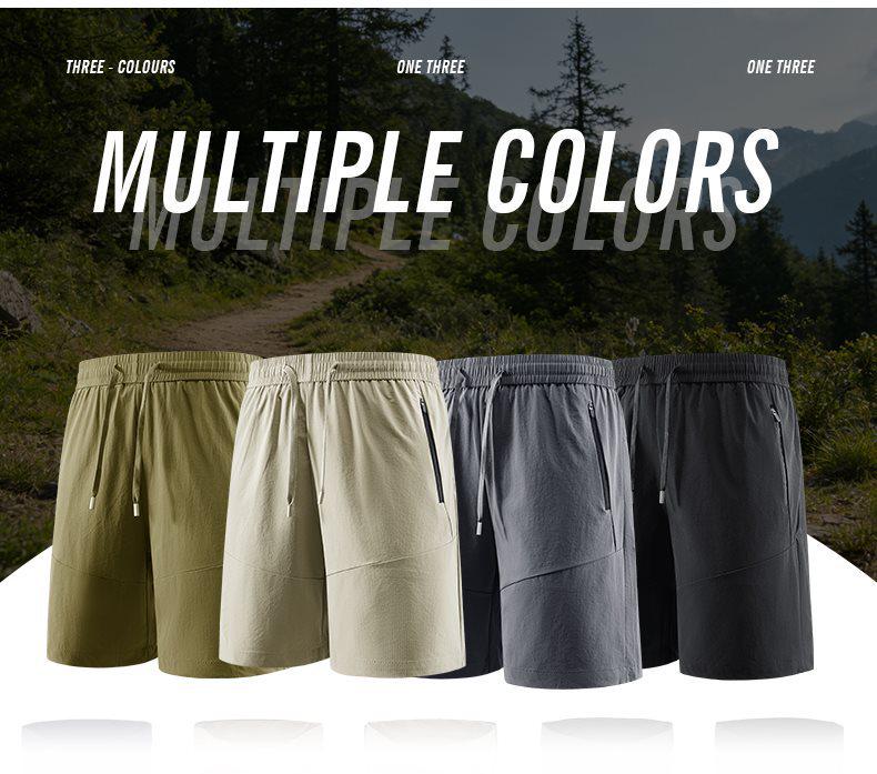 Men's Quick-Dry Ice Silk Sports Shorts - Summer Casual Fitness Capris for Running & Beach