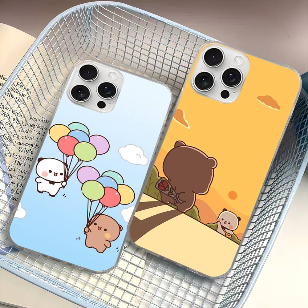 Cute Bubu Dudu Cartoon For IPhone 17 16 15 14 13 12 11 Plus Pro Max Satin Colorful Glossy Surface Phone Case
