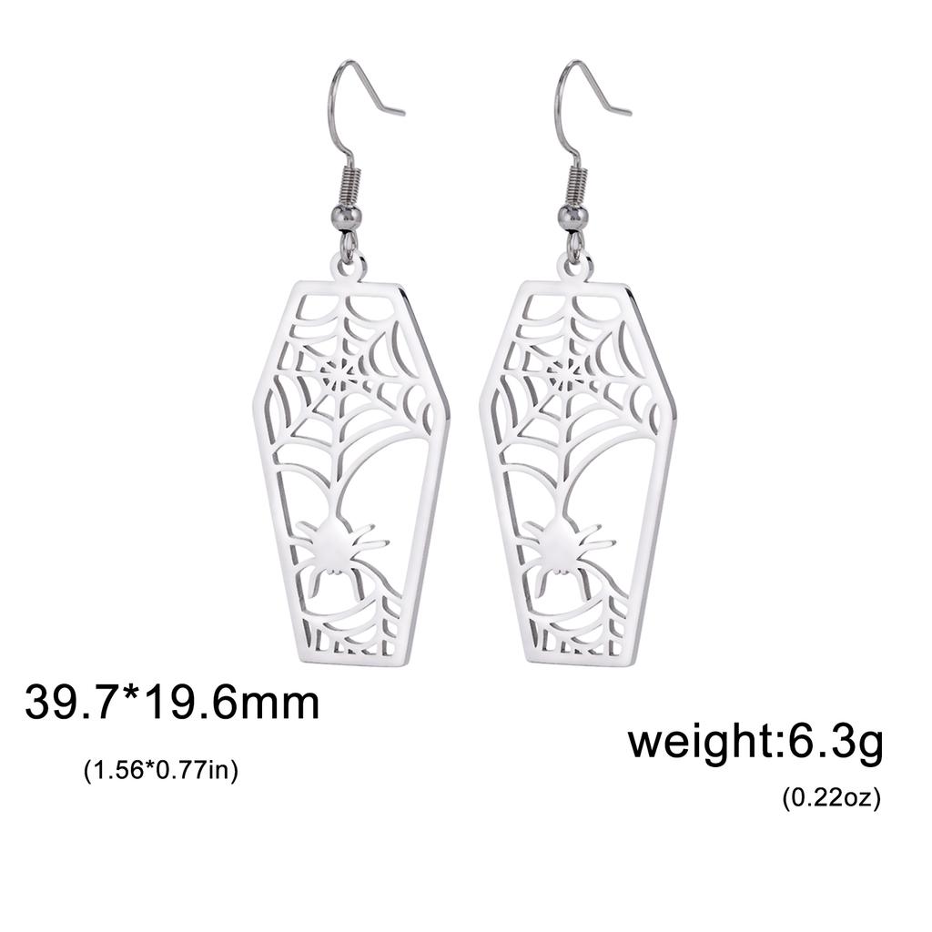 Lucktune Gothic Bat Ghost Drop Earrings Stainless Steel Halloween Earrings For Women Gold Color Jewelry Party Gifts Wholesale