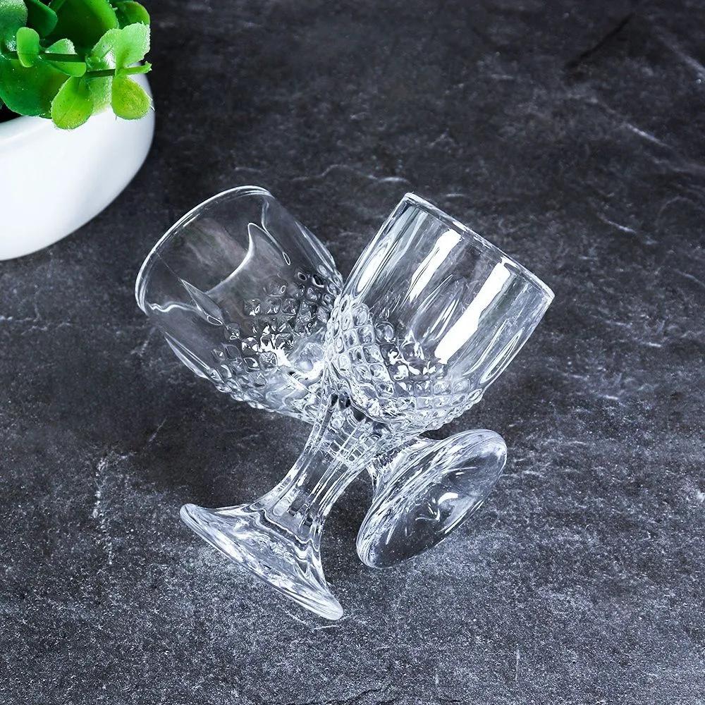 6 Stück Kleine Weingläser aus Glas