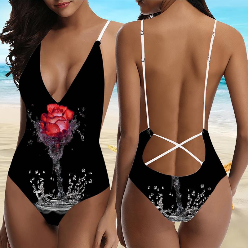 

Горячая Распродажа и Популярный Женский Модный Топ-Камизоль с Цветочным Принтом и Купальник с Открытой Спиной XS