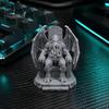 Mysterious Retro Ornaments 3D Printed Throne Cthulhu Statue, Gothic Resin Figurine for Shelf & Desk Detailed Bat Wing Sculpture Decor, Tentacle