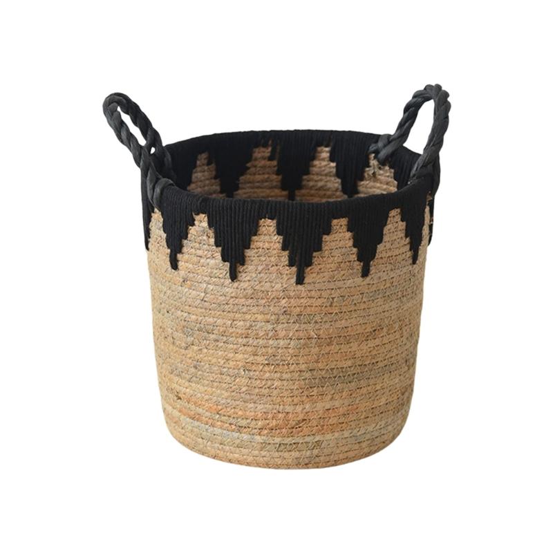 Durable Woven Basket for Large Indoor Plant User Friendly Banana Rope Plant Basket Flowerpots with Handles for Decors 1930₽