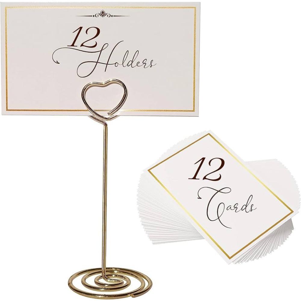 4-Pack 8.5cm Wire Table Number Holders – Versatile Place Card, Photo, and Memo Clips for Events & Displays