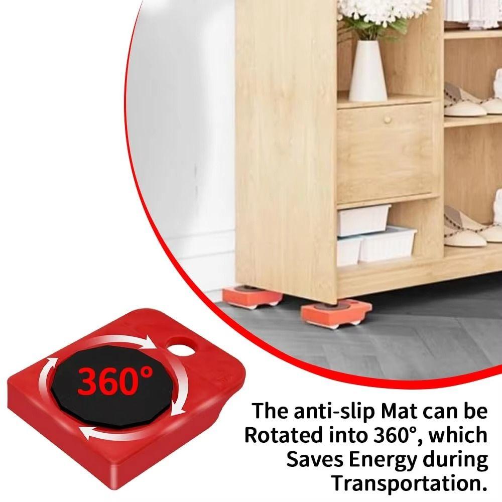 5Pcs 360 Degree Rotatable Appliance Moving Wheel Slider Easy Furniture Lifter Refrigerator Moving