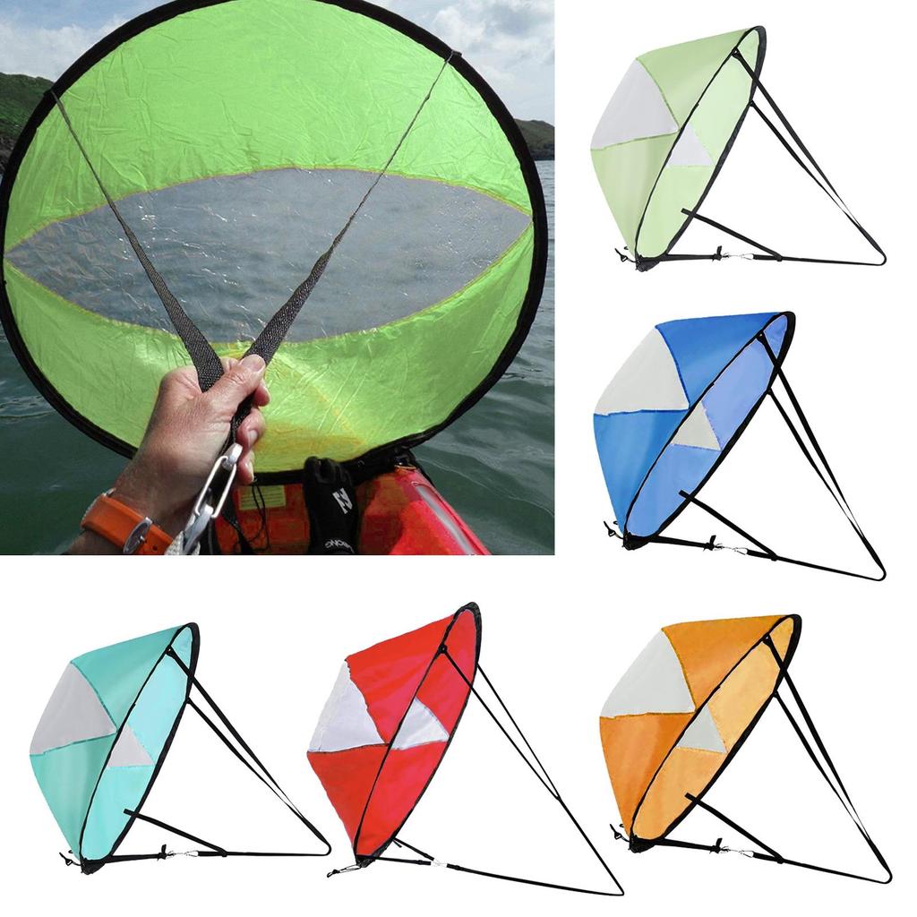 Kayak Downwind Wind Sail,42'' Foldable Paddle Board Rowing Windsurfing w/Clear