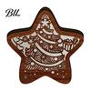 Unique Christmas Gifts 3D Wooden LED Night Light, Hollow Carved Tabletop Decor Lamp with Warm Glow, Festive Holiday Home And Office Decoration