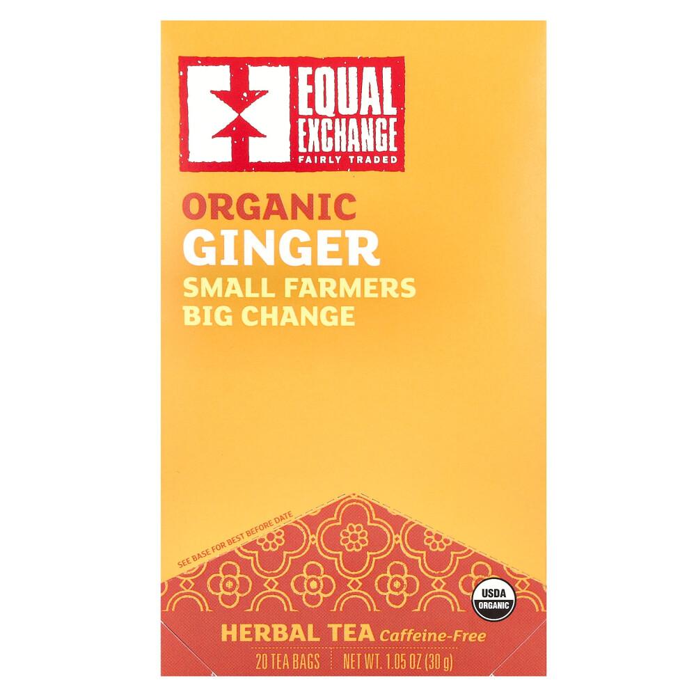 Equal Exchange Ginger Herbal Tea, Caffeine-Free, 20 Tea Bags, 30g (1.05oz)