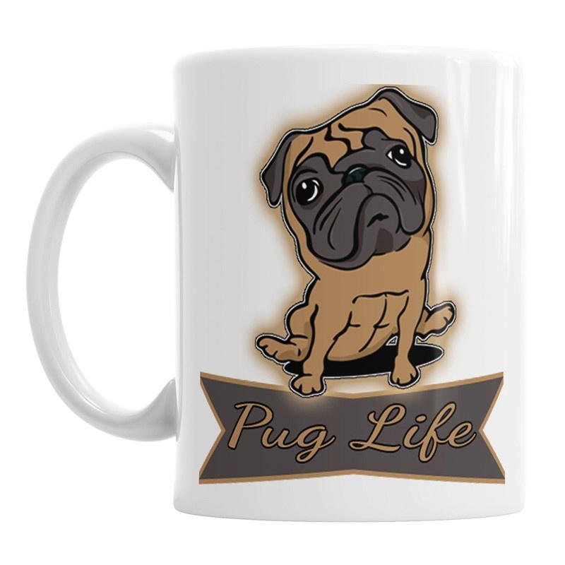 Buy Pug Life Dog Doggie Animal Coffee Tea Cup Office Birthday Mug Gift ...