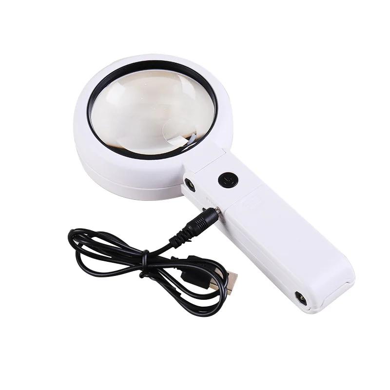 Foldable 5x 11x Magnifying Glass With 8 Led Light Stand Desk Portable Handheld Magnifier For Jewelry Reading Repair
