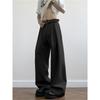 Gray High-end Suit Pants Are Popular for Men To Wear In Autumn. Suit Pants Are Loose Straight Wide-leg Drape Casual Pants.
