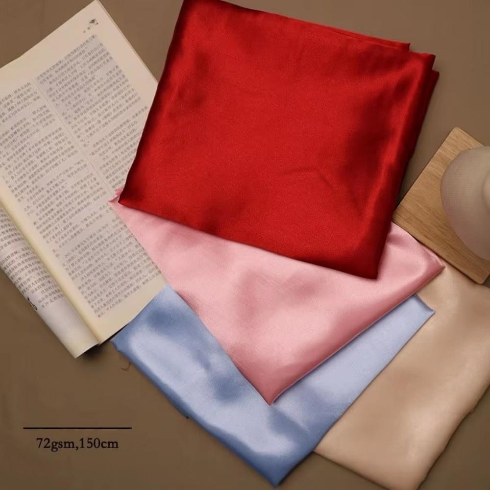DIY 150*100cm Satin Fabric Handmade Solid Color Sewing Material Imitation Silk Lining Silk Satin For Clothing Gift Box