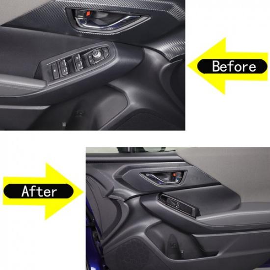 Glänzendes Piano-Schwarz Fensterheber-Schalter Verkleidung Aufkleber für Subaru Crosstrek 2024+