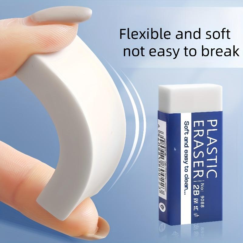 5pcs 2B White Erasers - Provide Students with Clean Drawing Erasers and High-quality Learning Supplies