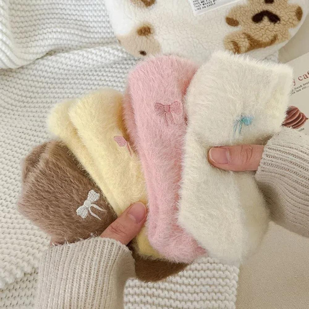Thick Mid Tube Stockings Footwear Winter Socks Sweet Plush Socks