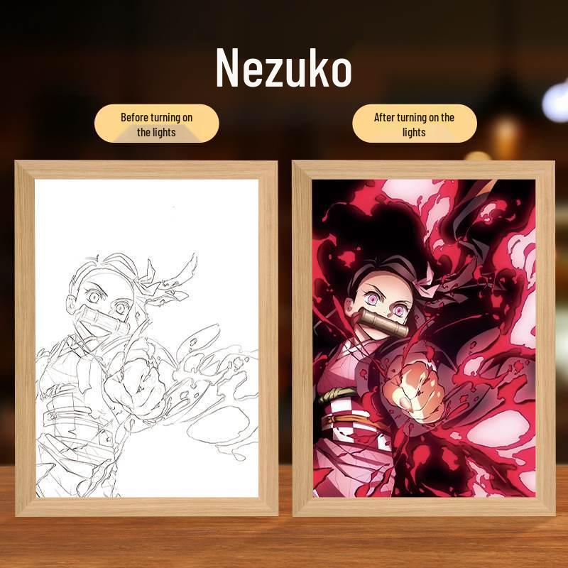 Demon Slayer Anime Series Light Painting Night Light - Creative Ornaments