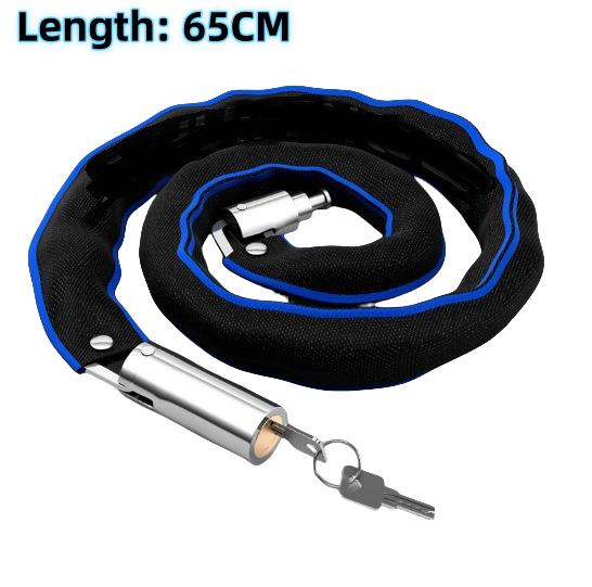 60cm Heavy Duty Anti-theft Bike Lock Portable Motorcycle Chain Lock with Keys Perfect for Scooters Bicycles Safety Security