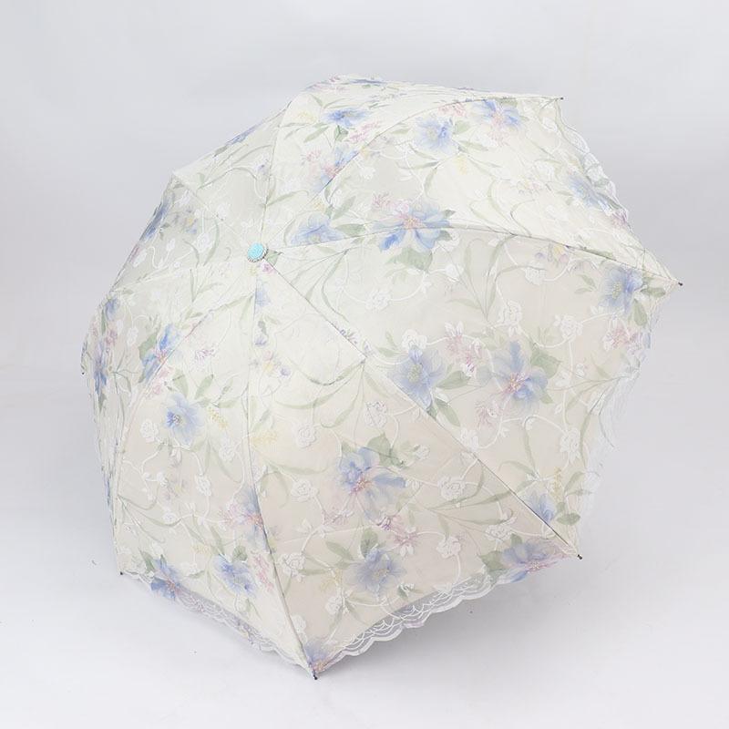 Umbrella lace with UV protection for women, parasol pocket windproof, waterproof, sun and rain, travel  umbrella for women