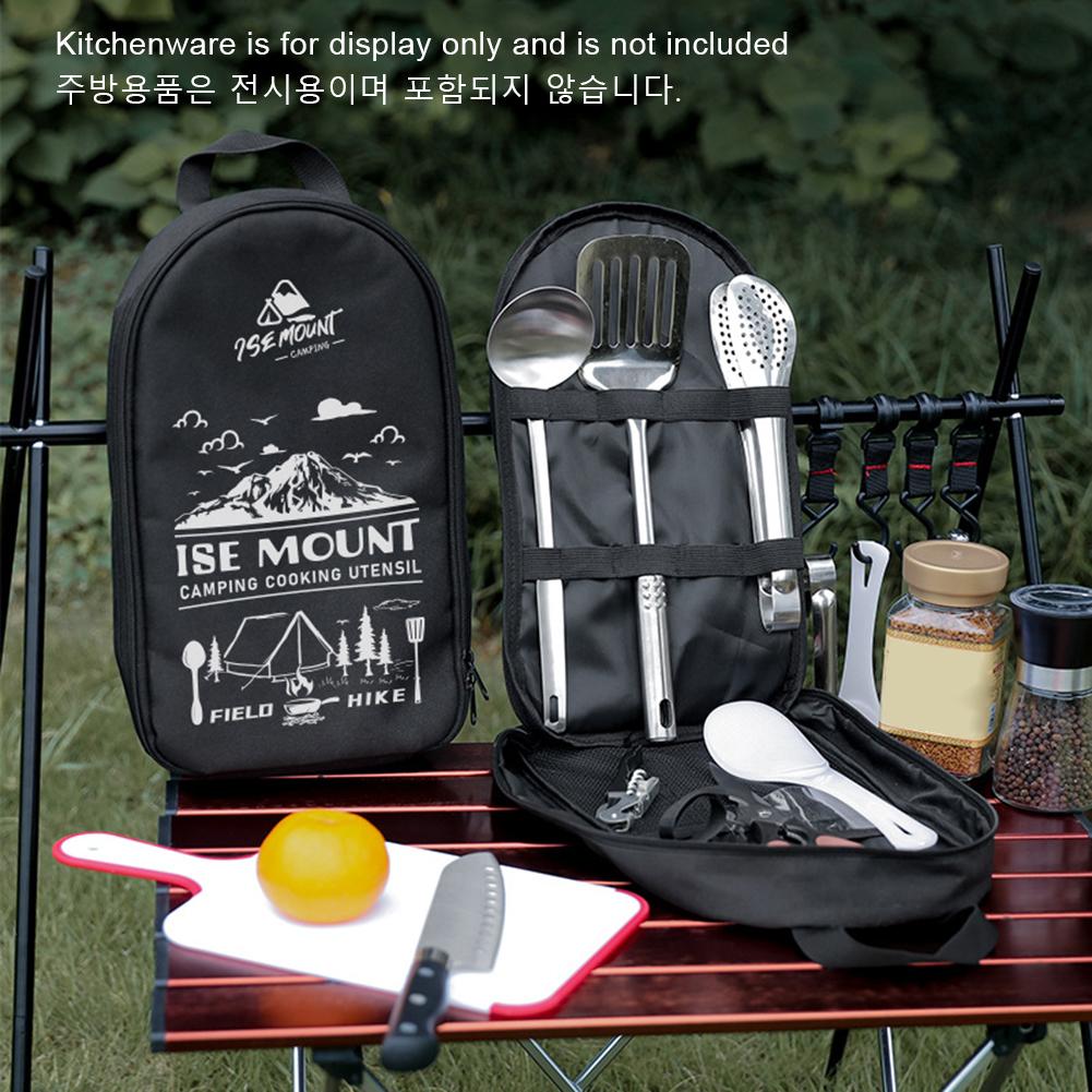 Kitchen Utensil Storage Bag Oxford Cloth Large Capacity Picnic BBQ Tableware Pouch Outdoor Camping Supplies Cookware Storage Bag