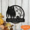 Metal Wall Art Decor Family Name Sign Christmas Gift Housewarming Sculpture