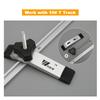 Woodworking T Track Slider M8 T Screw M8 Nut Saw Table Acting Hold Down Clamp for T-Slot T-Track Wood Work DIY Tools