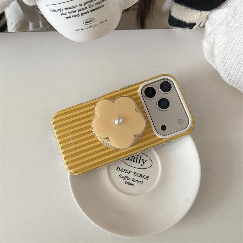 

Dopamine Magnetic Stand Case for iPhone 17 Pro Max / 15 Pro - Vertical Stripe Design iPhone 17 Pro