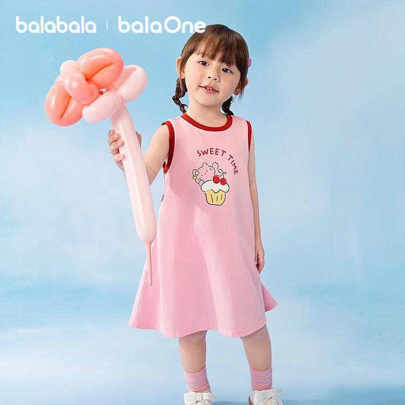 Balabala Girl's Bowknot Sleeveless Dress