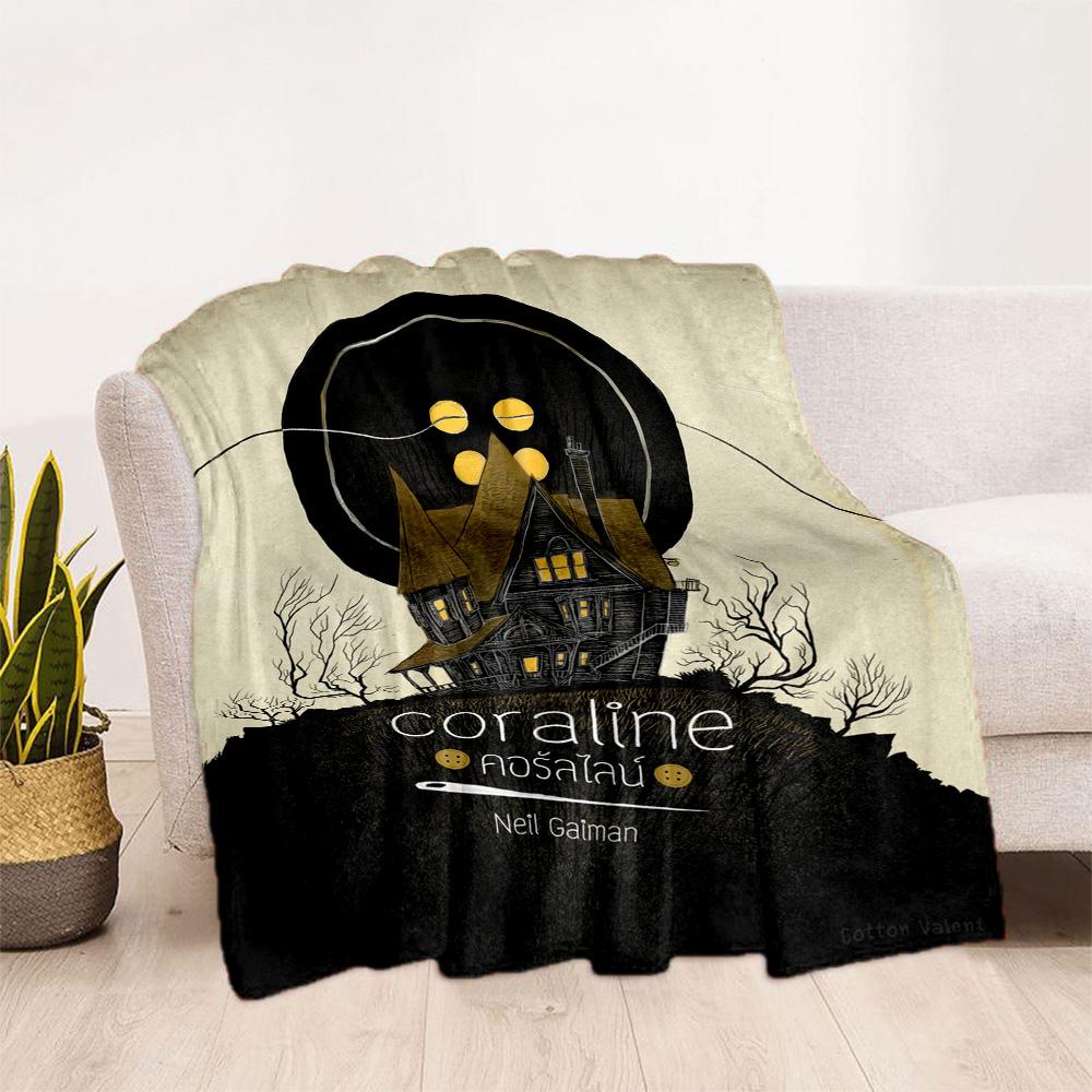 Coraline's Magical Adventure Flannel Blanket-Soft and Suitable for Sofas,Beds,Offices,Travel,All Seasons,Great Gift for Holidays and Birthdays.