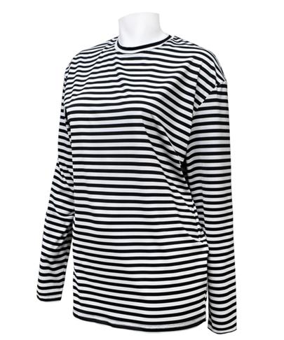 Tyubeuteuli Women'S Striped Loose Fit Rash Guard B510 White