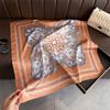 Women S Korean Style Printed Classic Square Scarf For Sun Protection