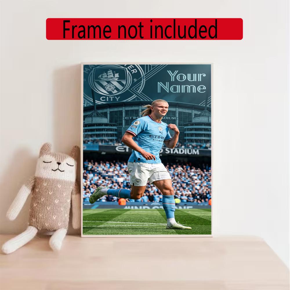 Haaland Customize Your Name Diamond Painting Round Diamond Diy Frameless Holiday Artwork Suitable For Home Office Wall Decoration