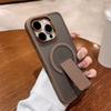 Luxus Magsafe Kickstand Stand Telefonhülle für iPhone 11 12 13 14 15 16 Pro Max Plus Magnetische matte stoßfeste Stoßstangenabdeckung