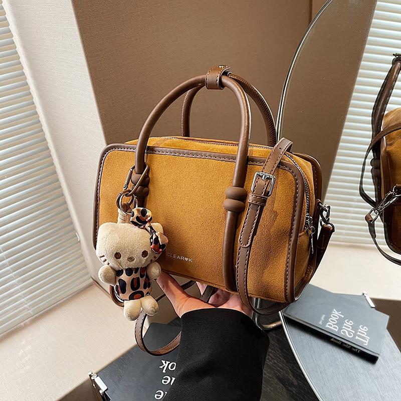 Wildledertasche Damen Herbst und Winter vielseitig neue Schulter-Umhängetasche lässig tragbar Pendler Kissen Tasche