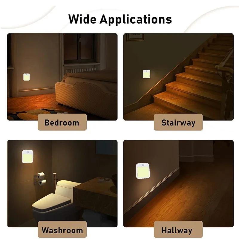 Kids Bedside Lamp Night Light with US/EU Plug Smart Motion Sensor LED Night Light Home Wall Lamp Suitable for Hallway