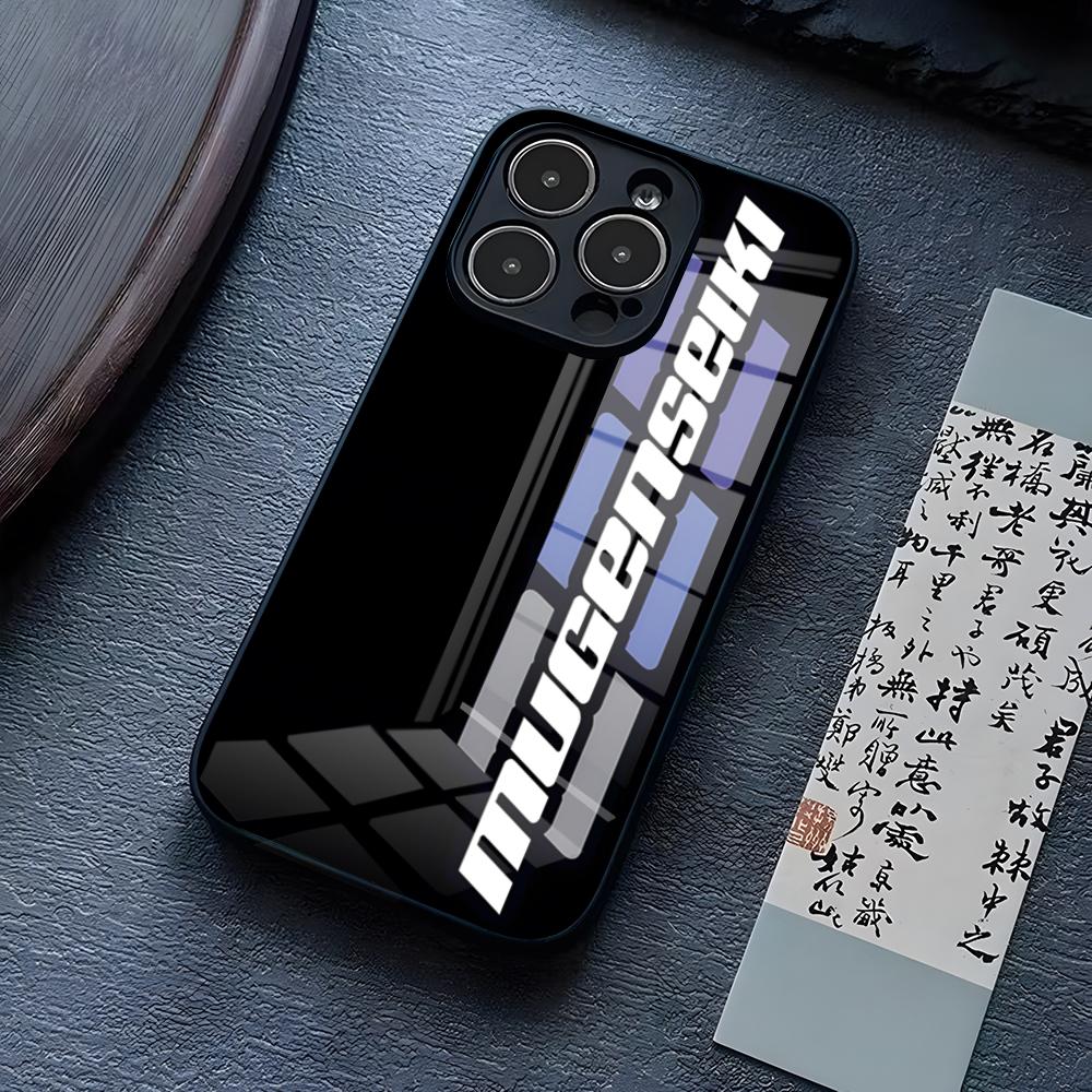 Mugen Seiki Rc Logo Phone Case For IPhone 16 Pro Max 14 15 Plus 13 Mini 11 12 X XR XS 8 7 Plus SE Glass Back Cover