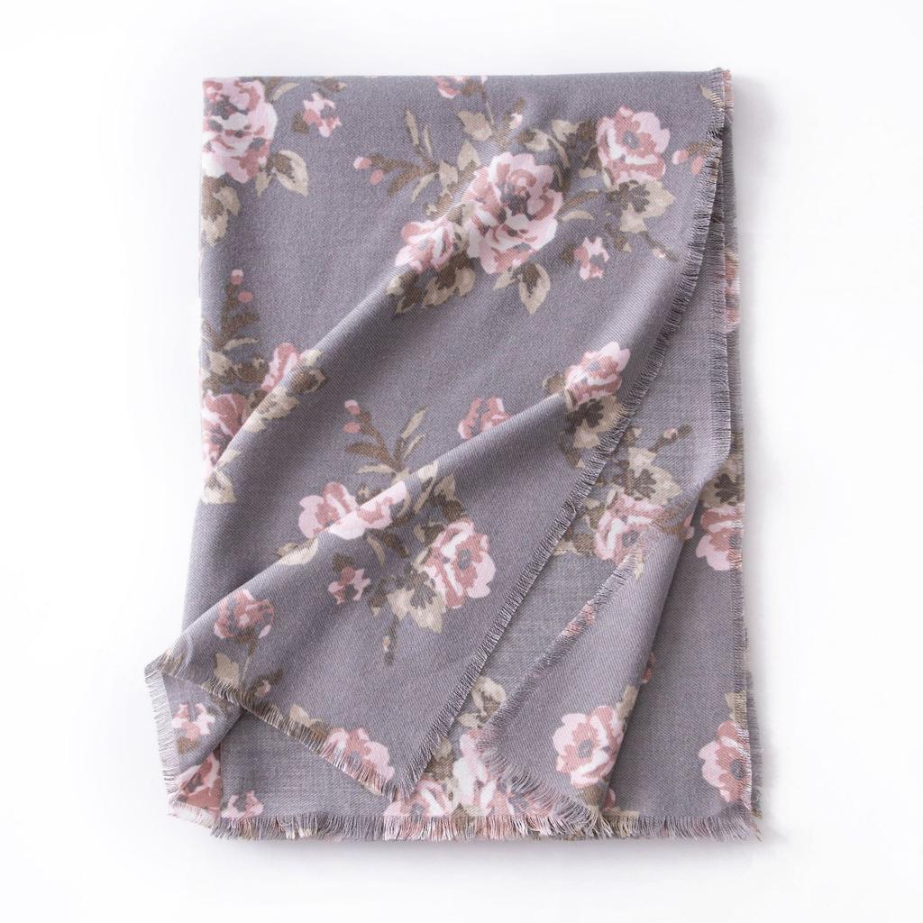 Strictly Select Cross-border Winter Temperament Imitation Cashmere Scarf Retro Versatile Cashew Flower Thick Velvet Warm Wholesale