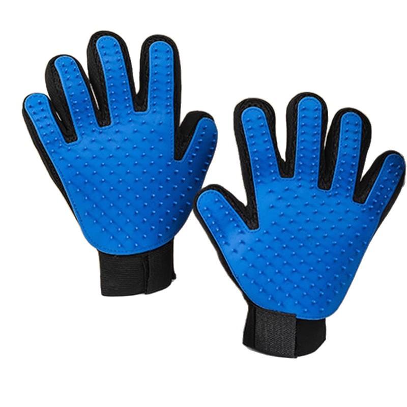 Viral Pet Grooming Gloves: Easily Remove Loose Hair During Cat and Dog Baths