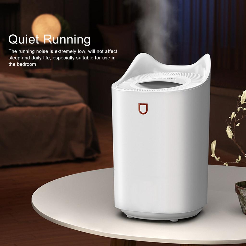 USB-betriebener Luftbefeuchter 3300 ml Fassungsvermögen Doppel-Düsen Leiser Luftbefeuchter für Schlafzimmer Büro