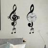 Horloge Murale Notes de Musique Facile à Lire avec Pendule Art pour Salle de Bain Cuisine, Chambre d'Enfant Maison